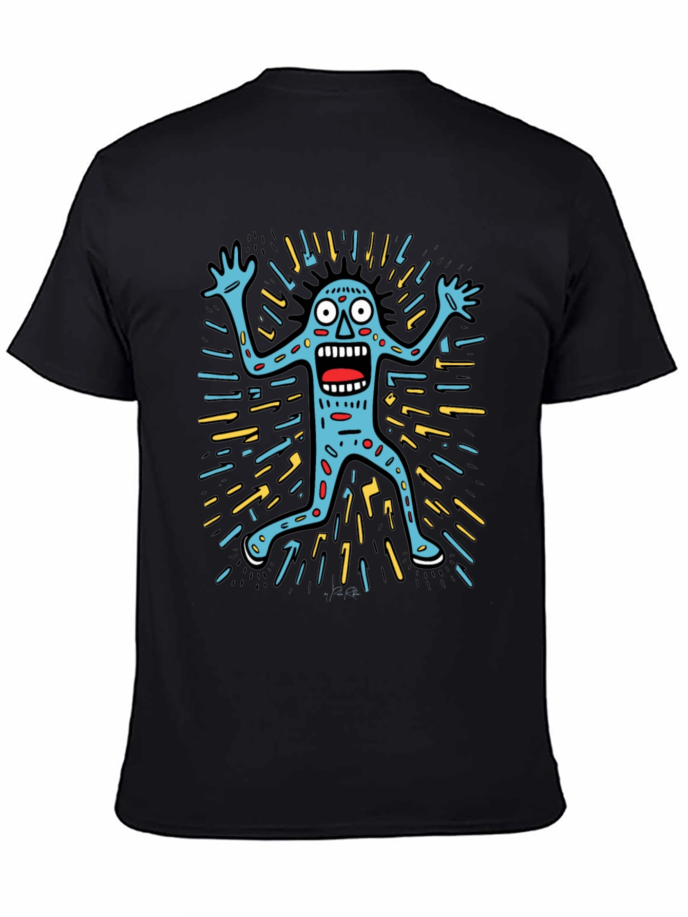 Monster Graphic Black T-Shirt