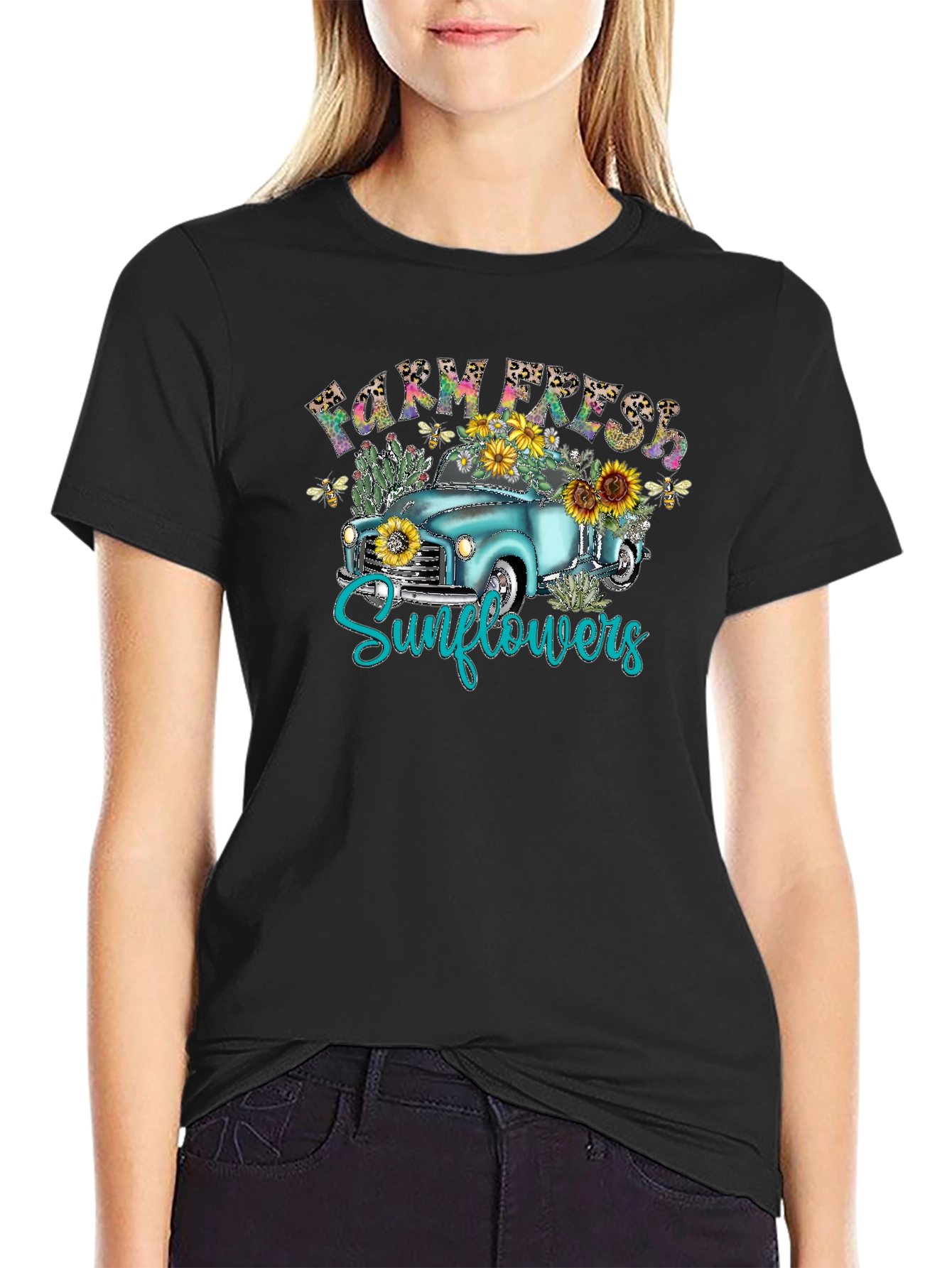 Farm Fresh Sunflower Graphic Tee