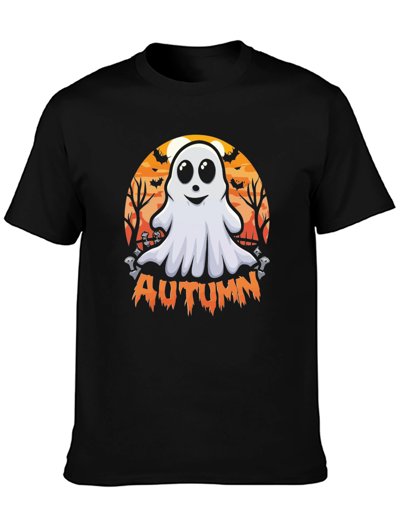 Autumn Ghost Graphic Tee - Halloween