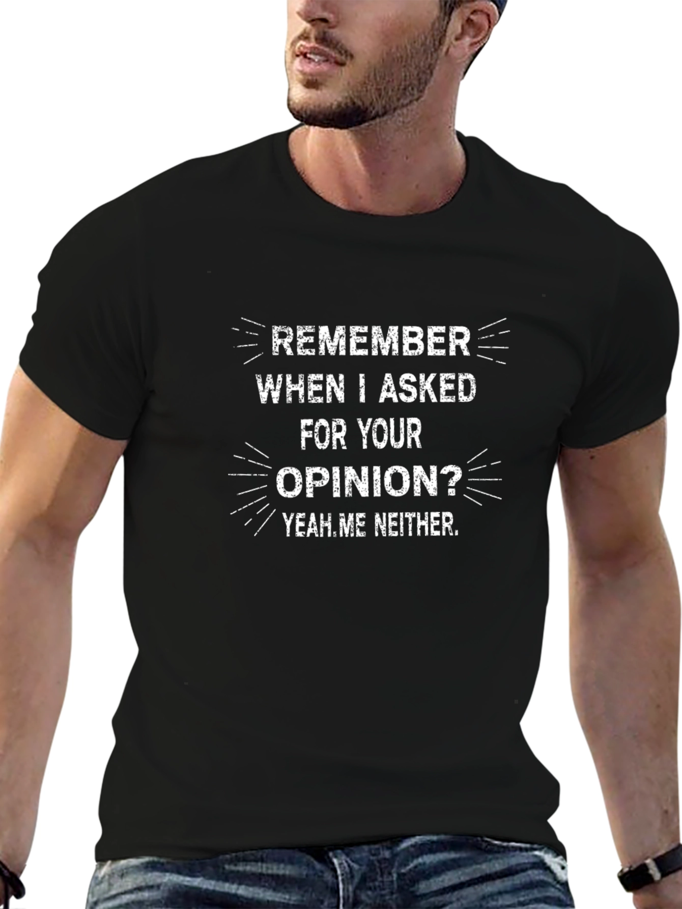 Funny Opinion Statement T-Shirt - Black Cotton Tee