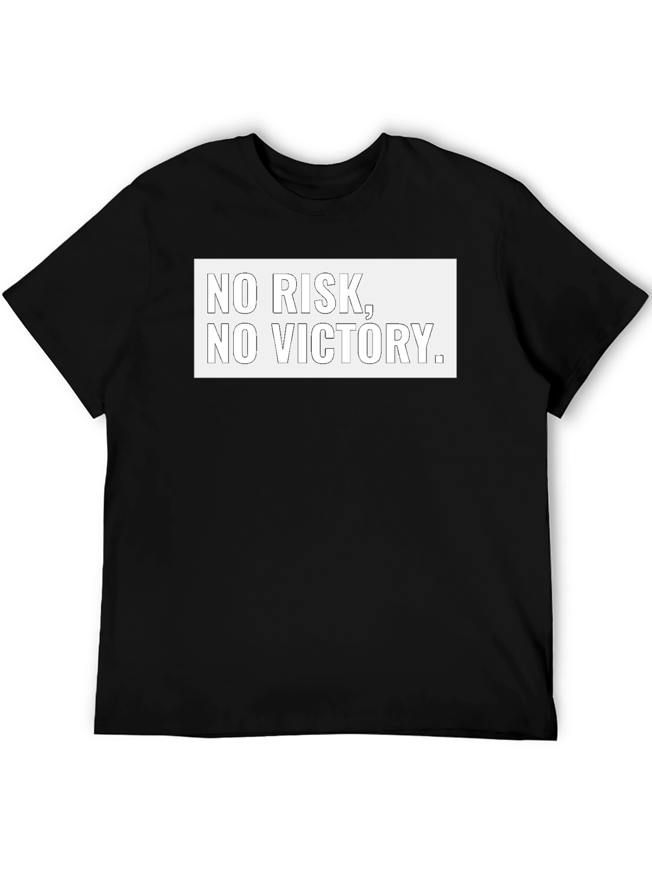 No Risk No Victory Black Graphic Tee