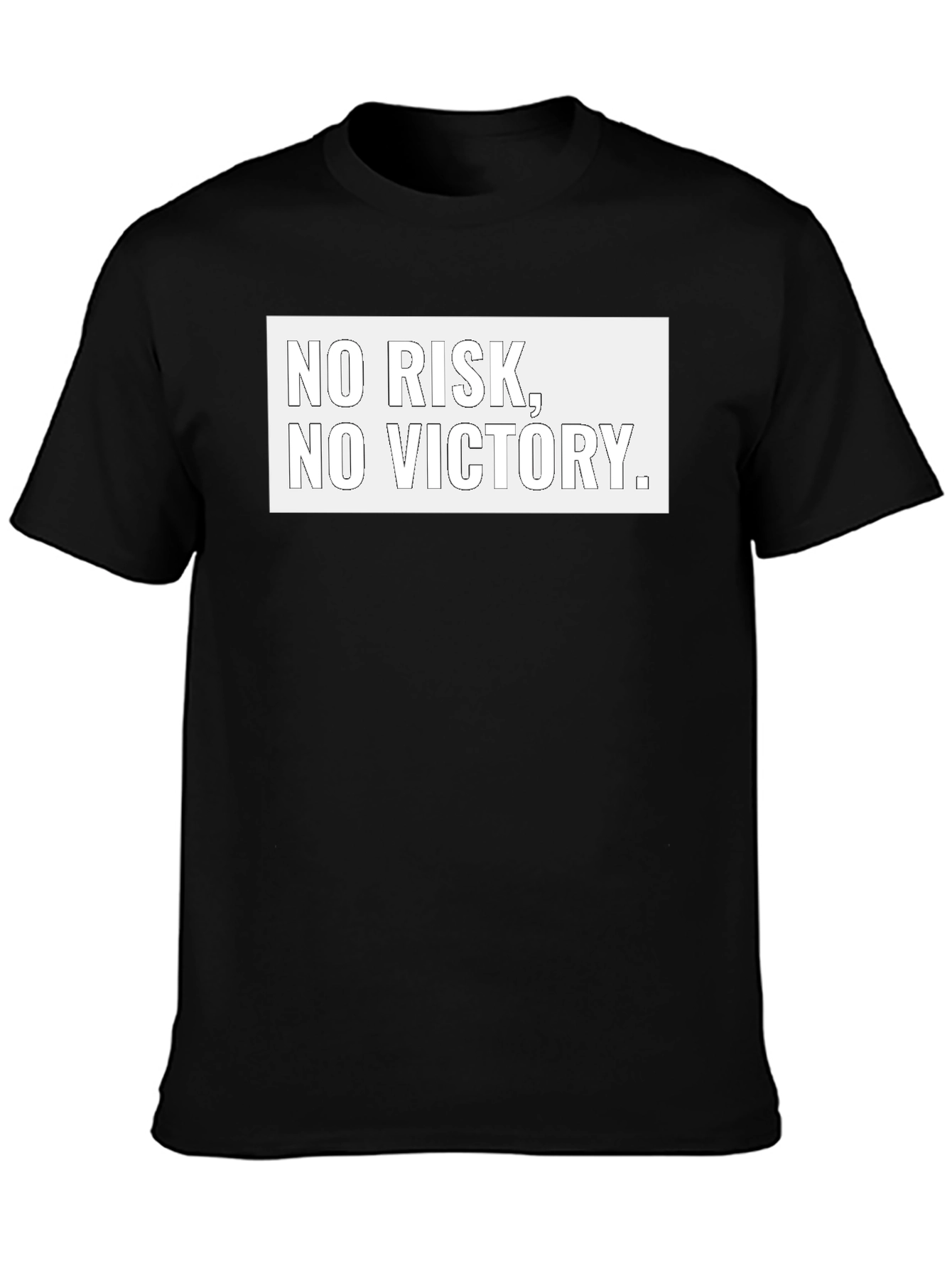 No Risk No Victory Black Graphic Tee