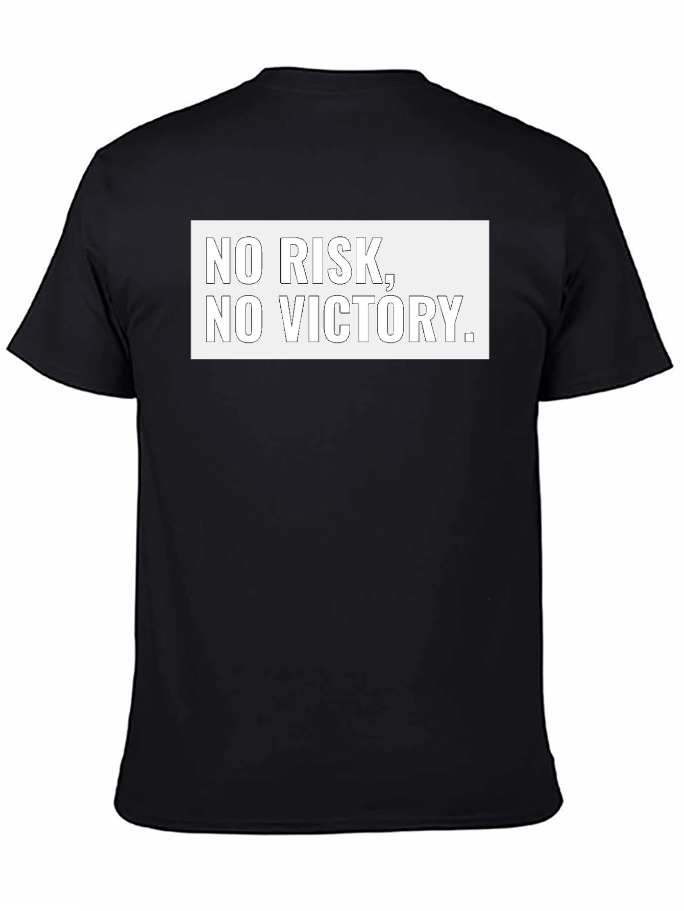No Risk No Victory Black Graphic Tee