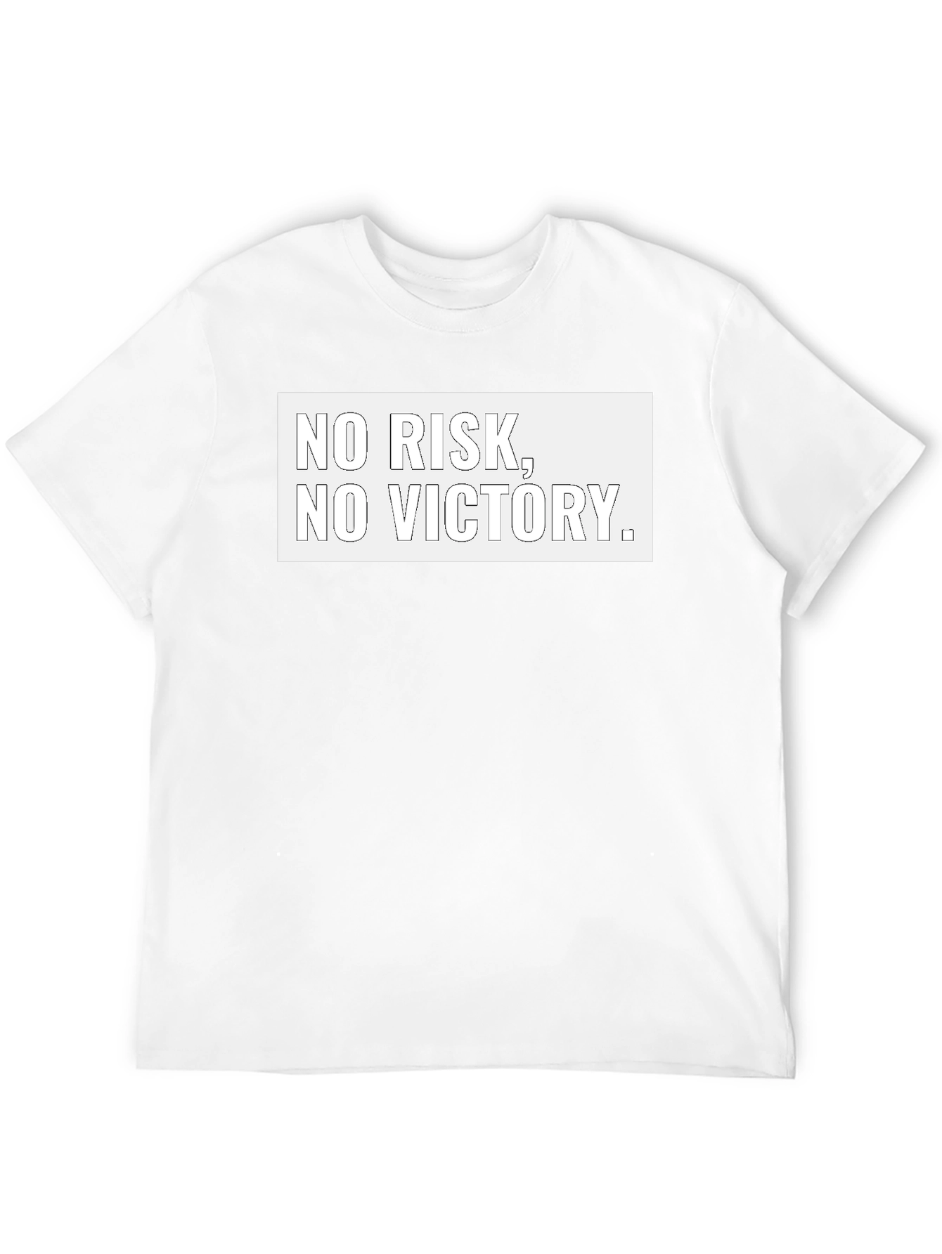No Risk No Victory Black Graphic Tee