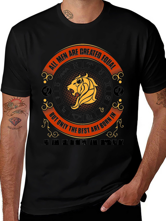 Lion Zodiac Mens Graphic Tee - Best are Born in...