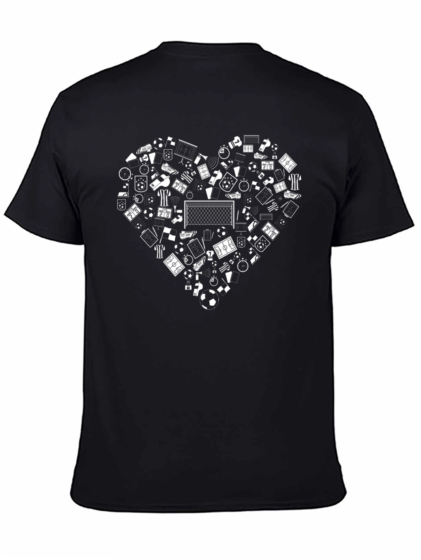 Soccer Love T-Shirt - Black Graphic Tee