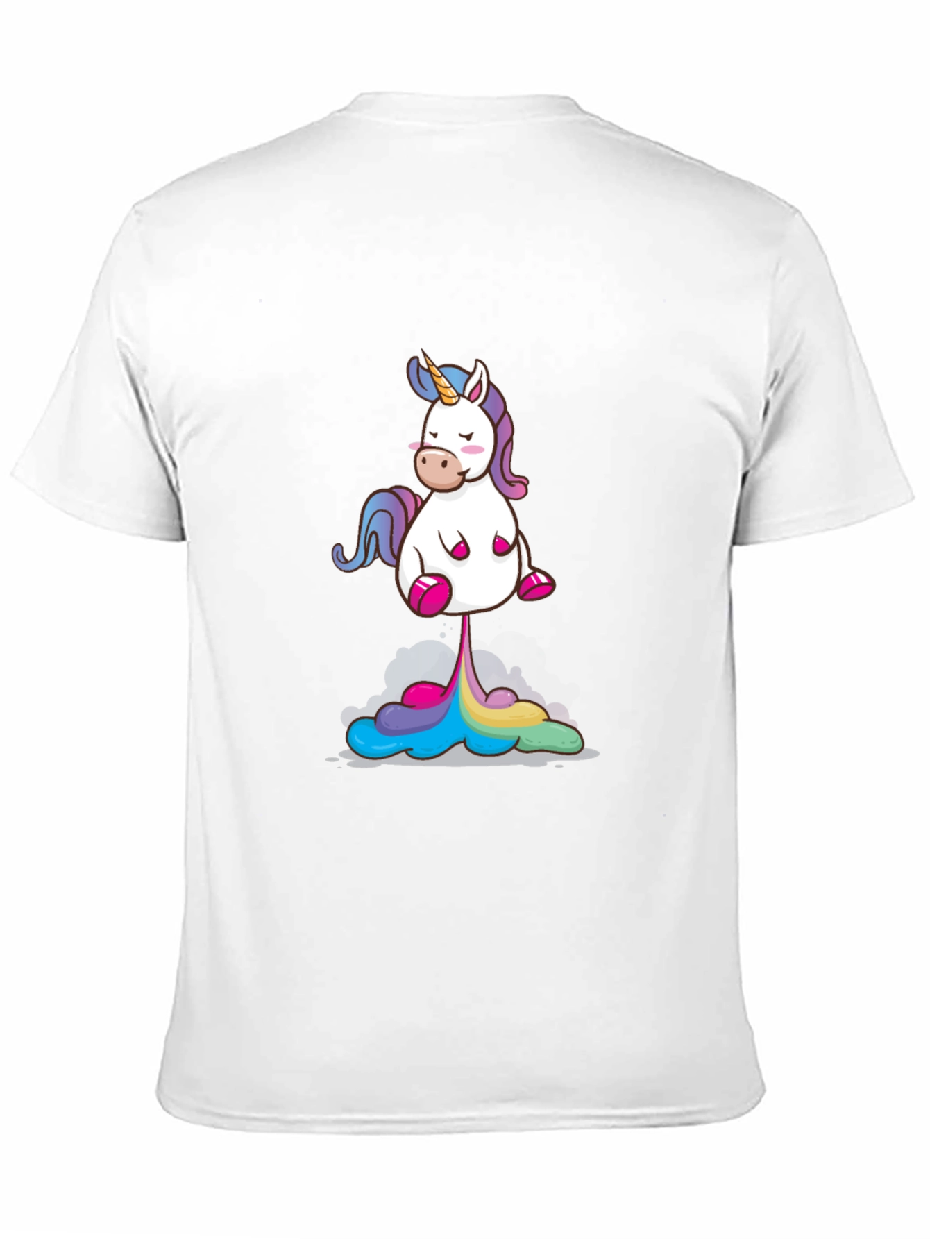 Unicorn Rainbow Poop Black T-Shirt