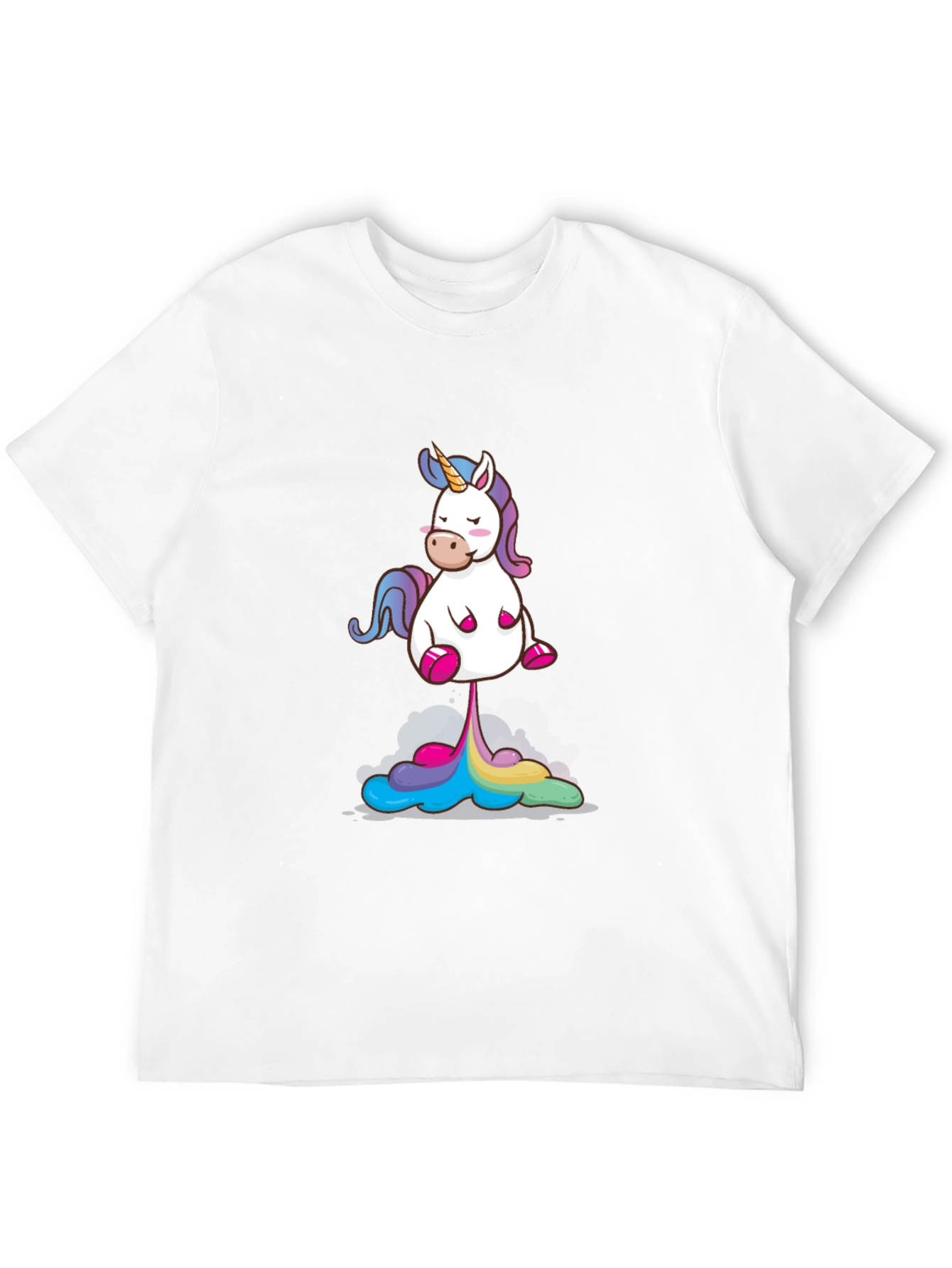 Unicorn Rainbow Poop Black T-Shirt
