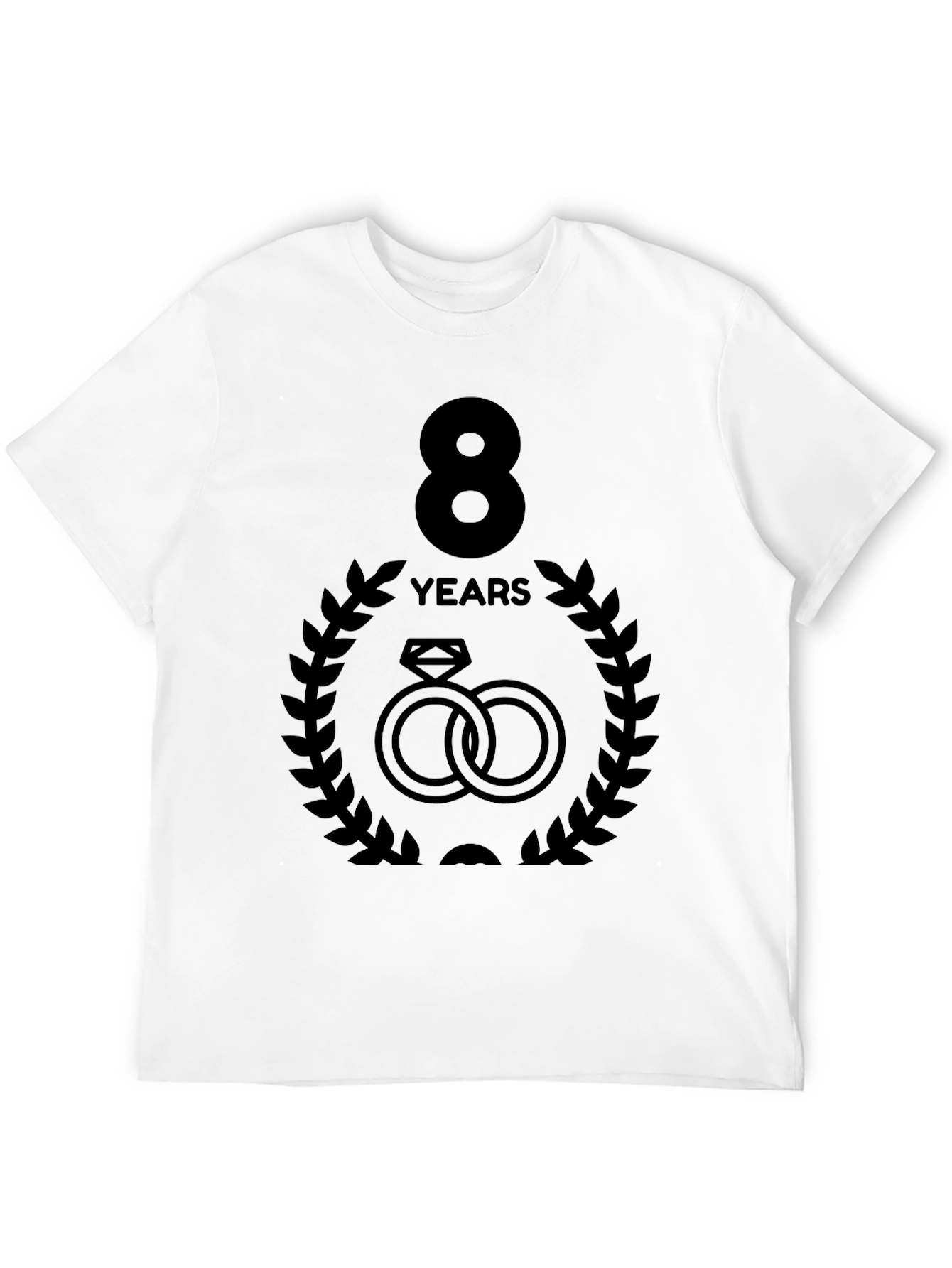 8 Year Anniversary T-Shirt - Rings Graphic Tee