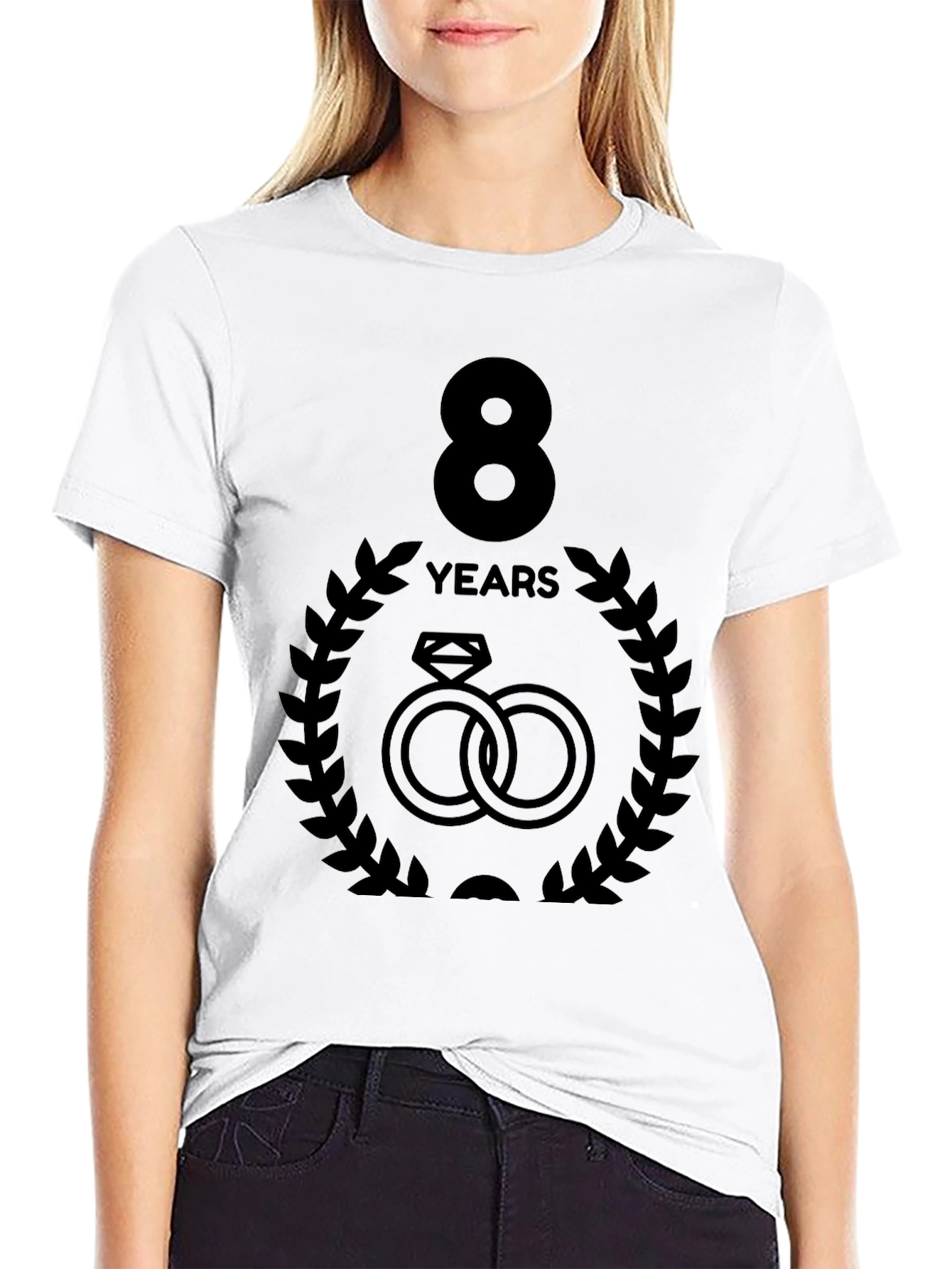 8 Year Anniversary T-Shirt - Rings Graphic Tee