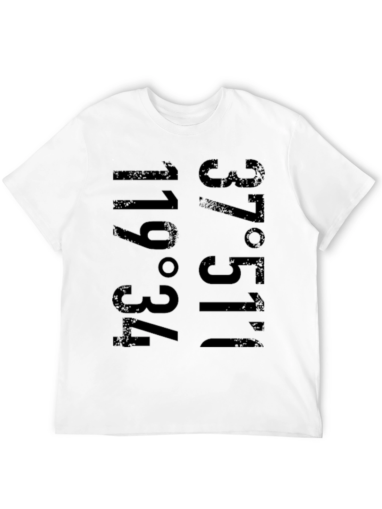 Latitude Longitude Graphic Tee - Black