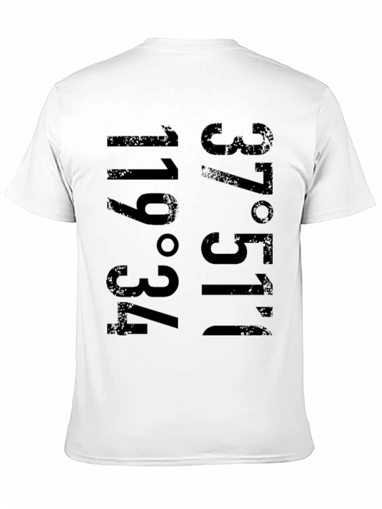 Latitude Longitude Graphic Tee - Black