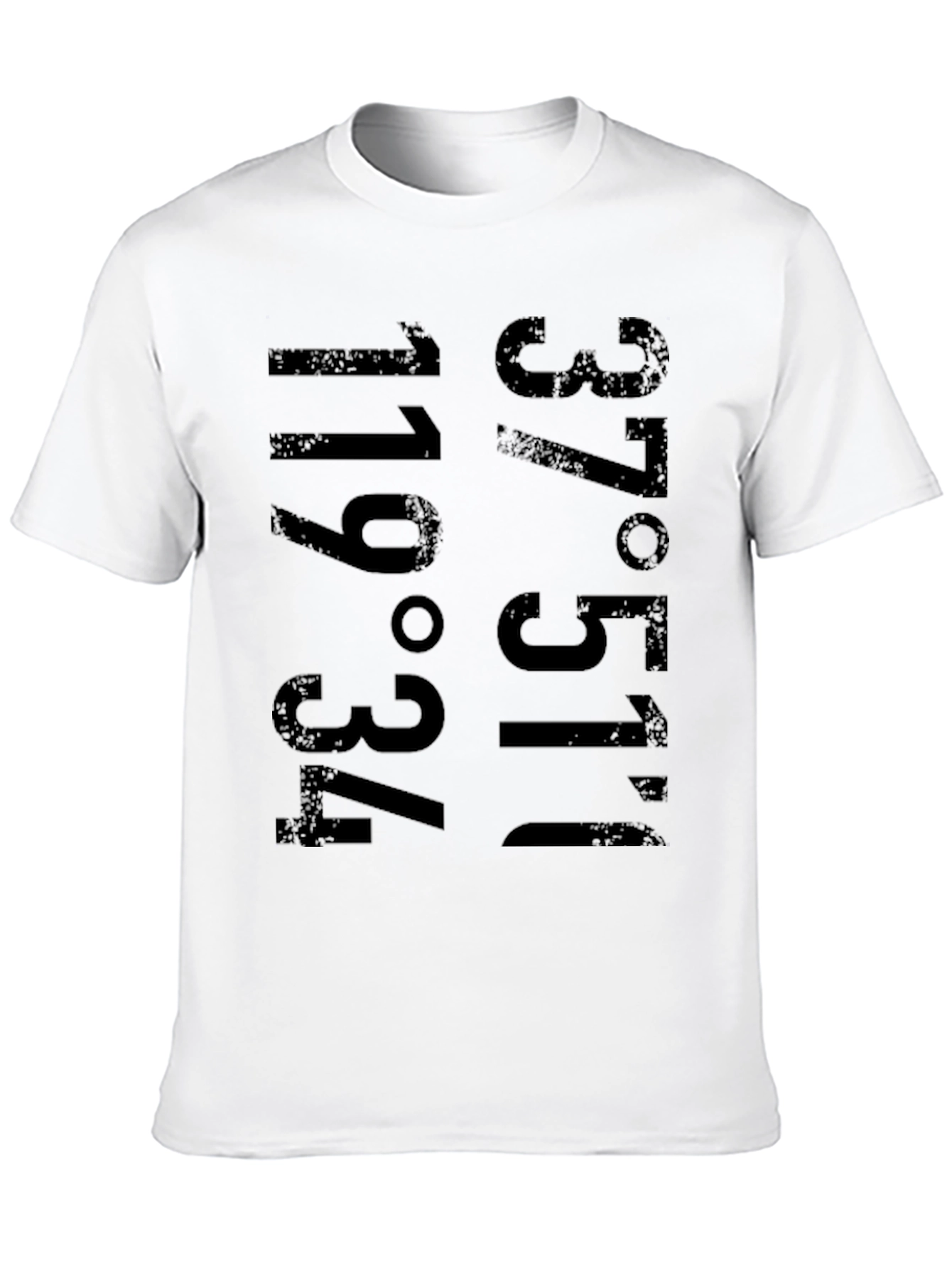 Latitude Longitude Graphic Tee - Black