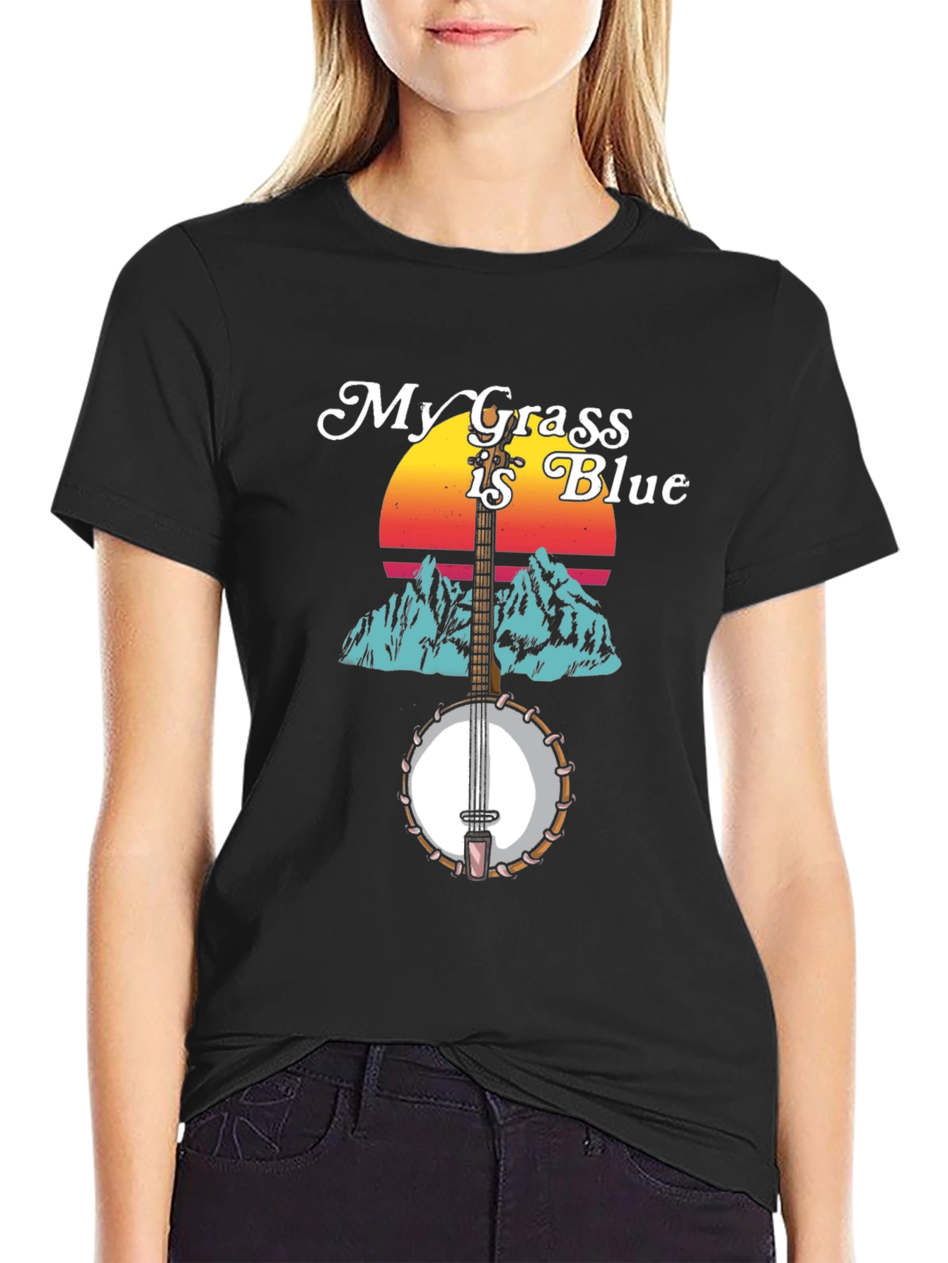 My Grass is Blue Banjo T-Shirt