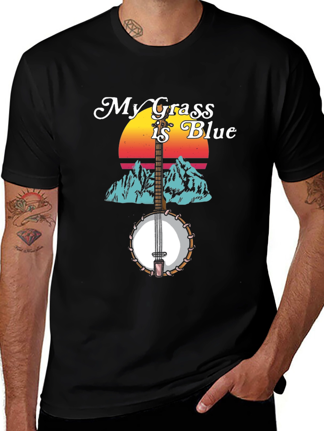 My Grass is Blue Banjo T-Shirt