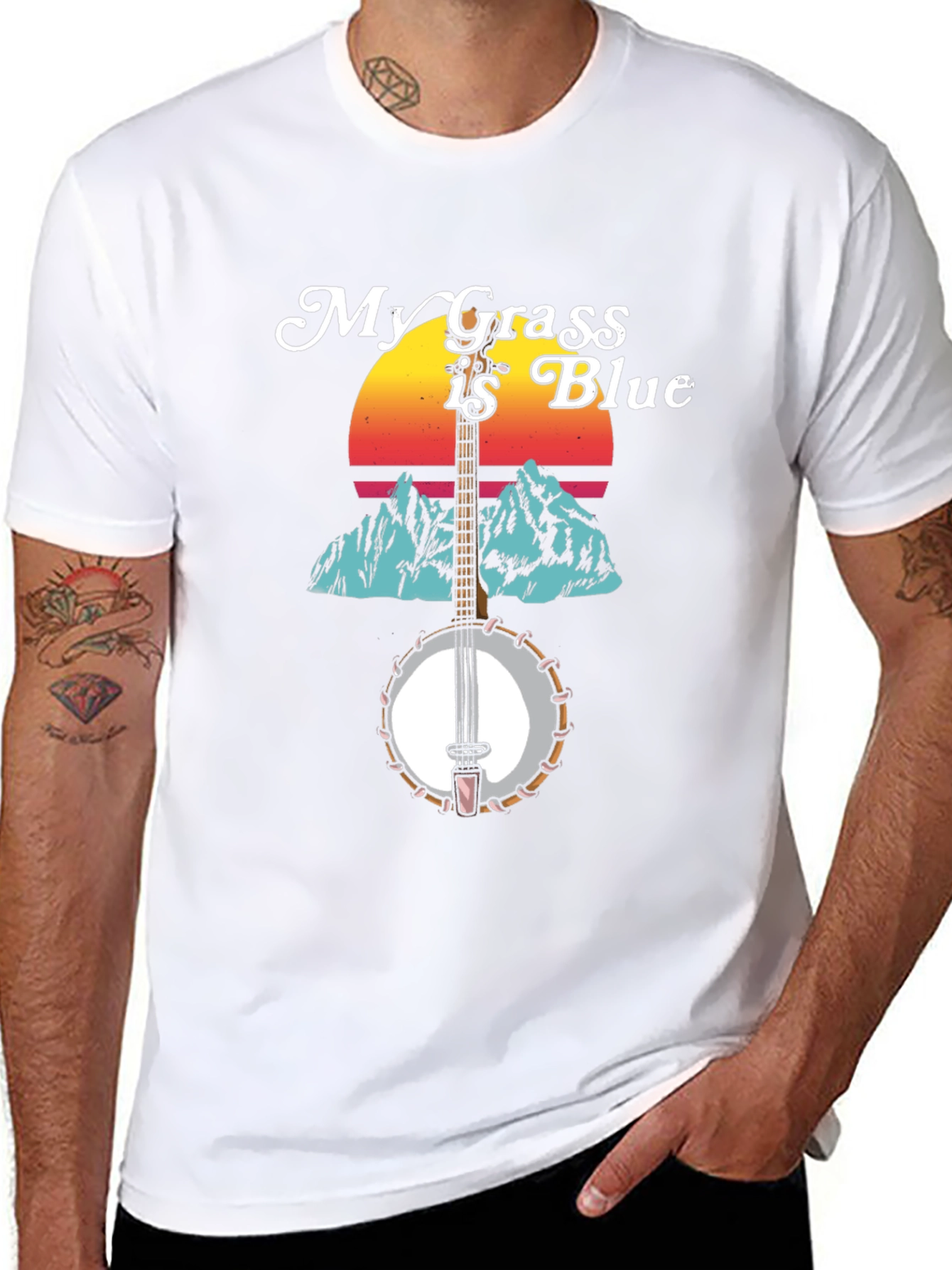 My Grass is Blue Banjo T-Shirt