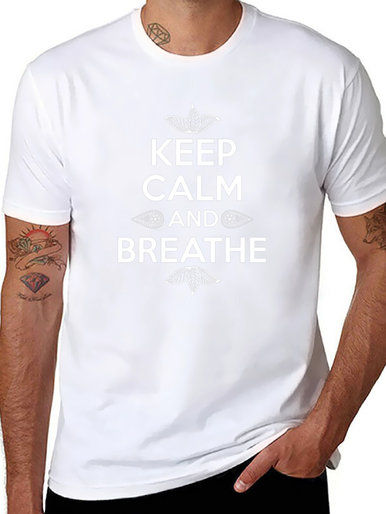 Keep Calm and Breathe T-Shirt - Black