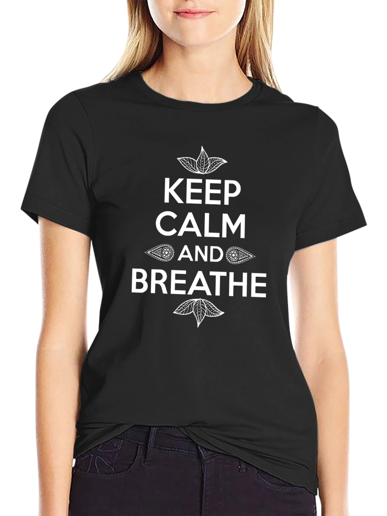 Keep Calm and Breathe T-Shirt - Black