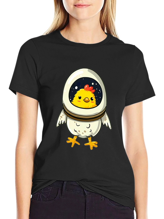 Astronaut Chicken T-Shirt - Fun Space Design