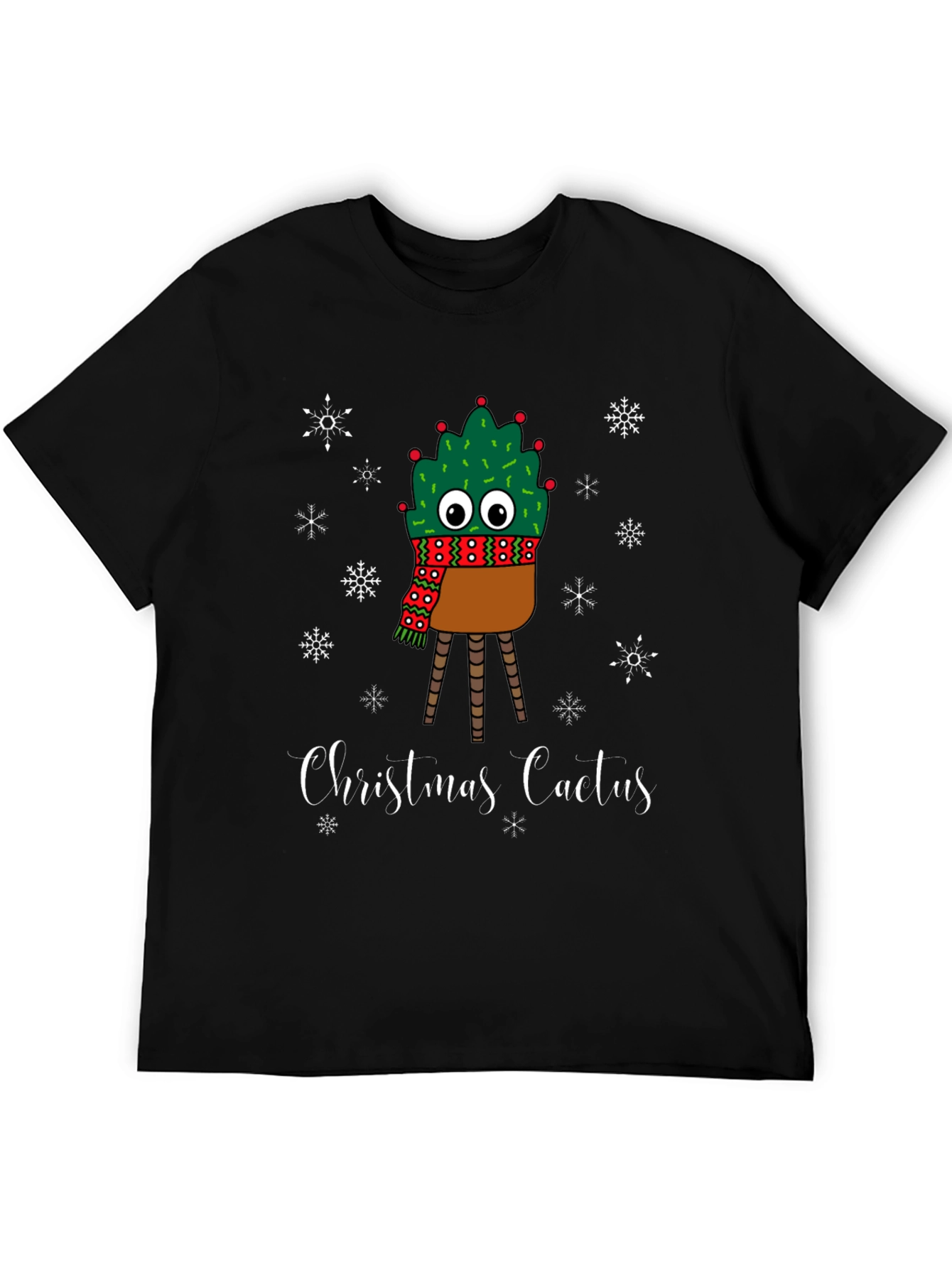 Christmas Cactus T-Shirt - Holiday Festive Graphic Tee
