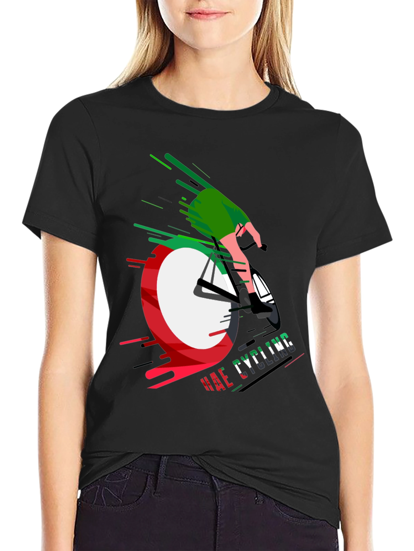 UAE Cycling Black T-Shirt Unique Design