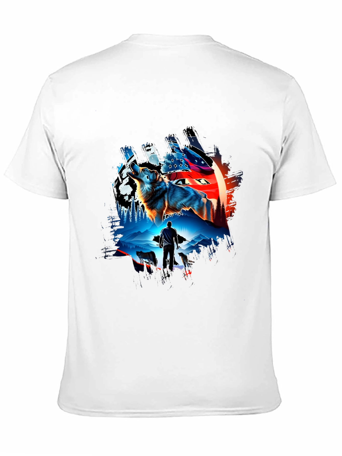 Wolf Pack Graphic T-Shirt - Mens Black Tee
