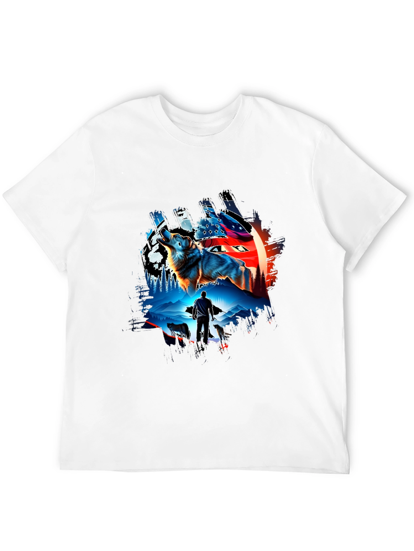 Wolf Pack Graphic T-Shirt - Mens Black Tee