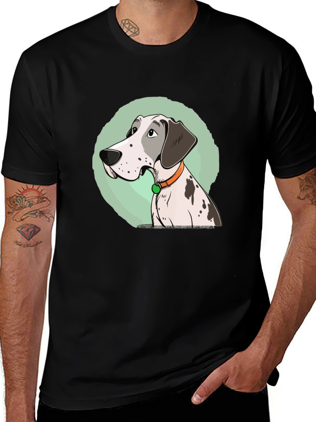 Dog Lovers Tee: Cartoon Pointer Dog T-Shirt