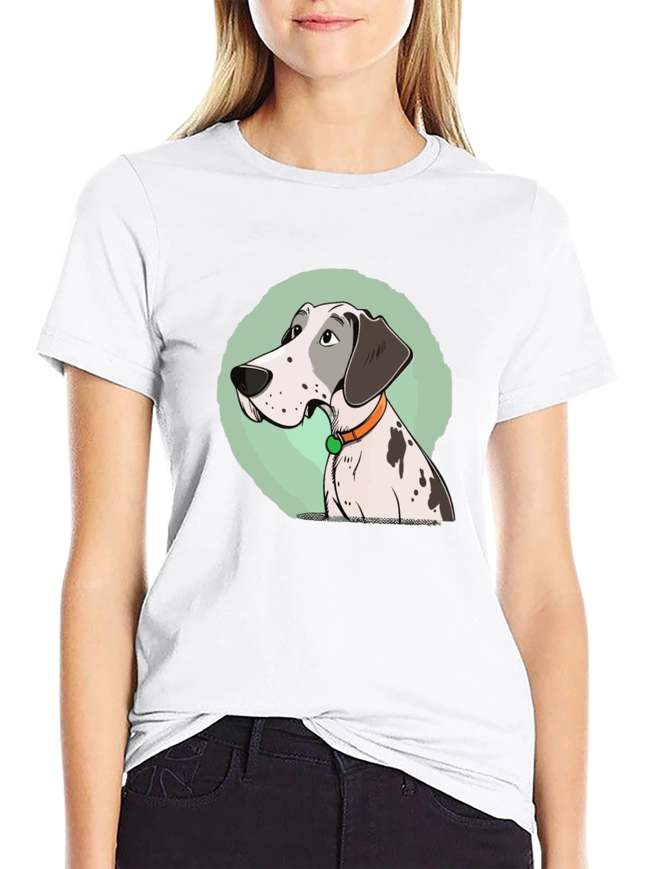 Dog Lovers Tee: Cartoon Pointer Dog T-Shirt