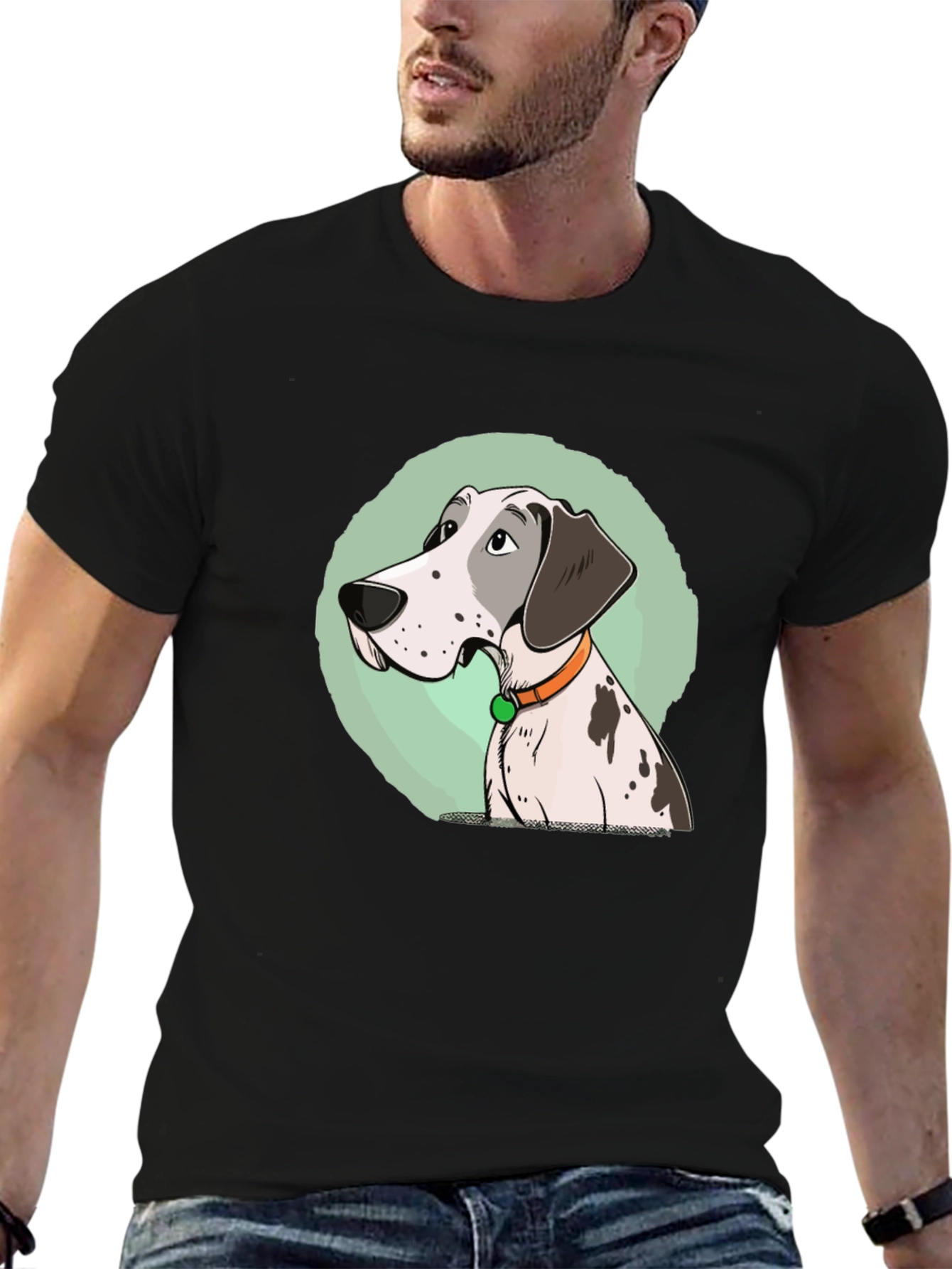 Dog Lovers Tee: Cartoon Pointer Dog T-Shirt