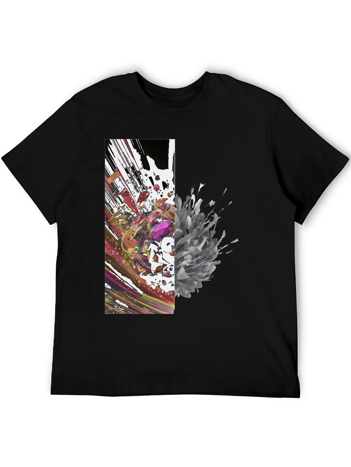 Abstract Art Black Tee - Modern Graphic Print