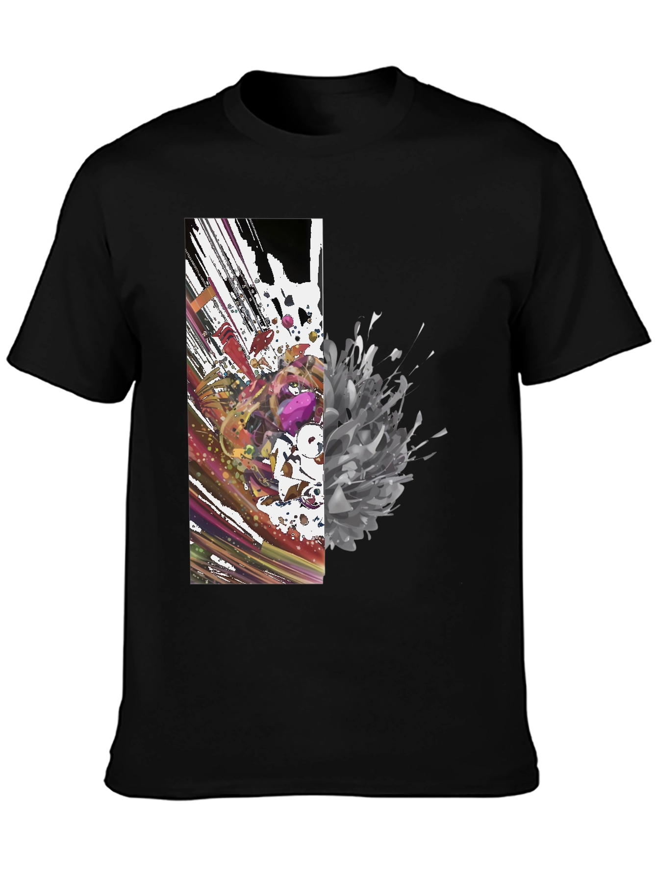 Abstract Art Black Tee - Modern Graphic Print