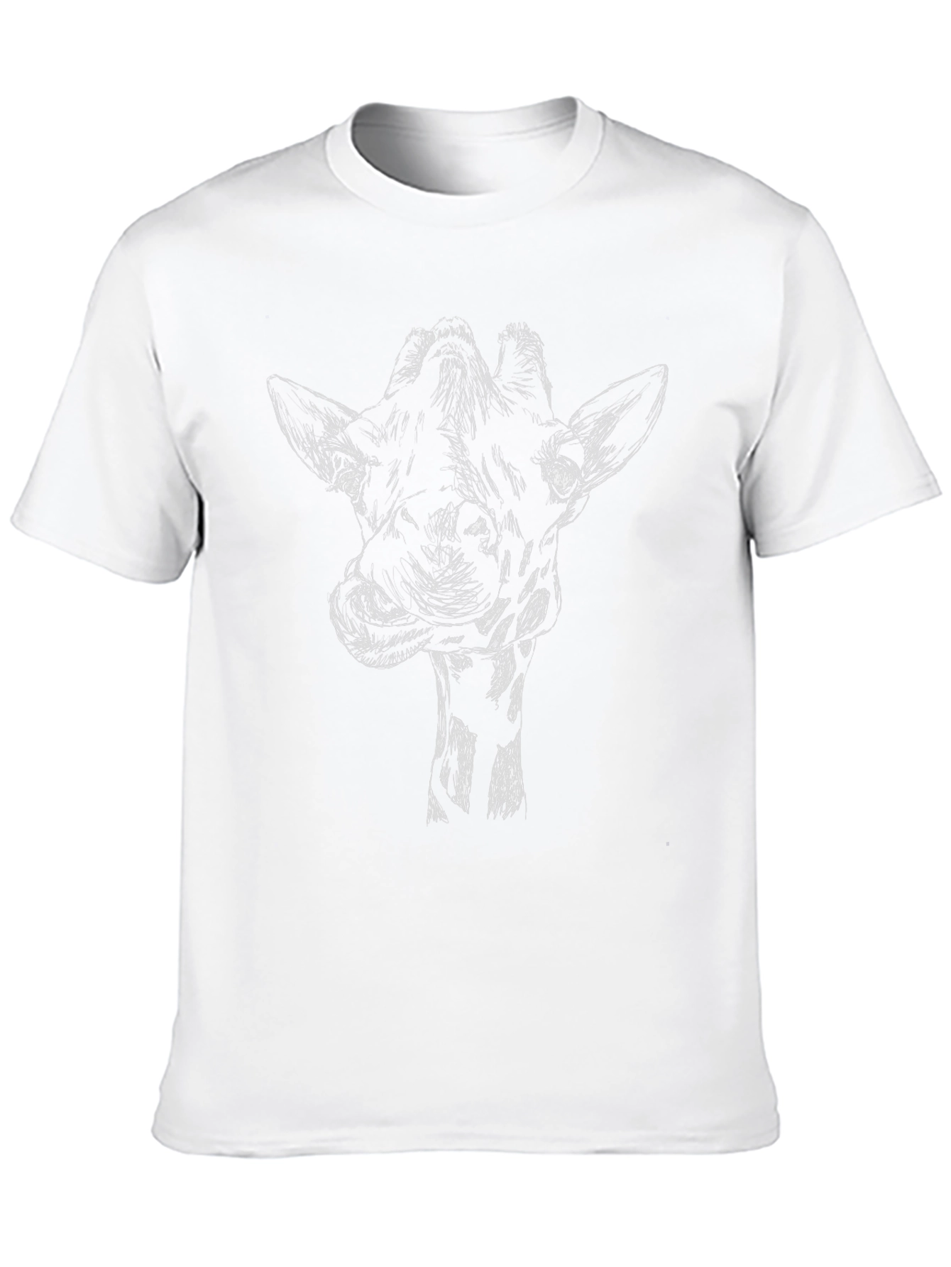 Giraffe Sketch Graphic Tee - Mens Black T-Shirt