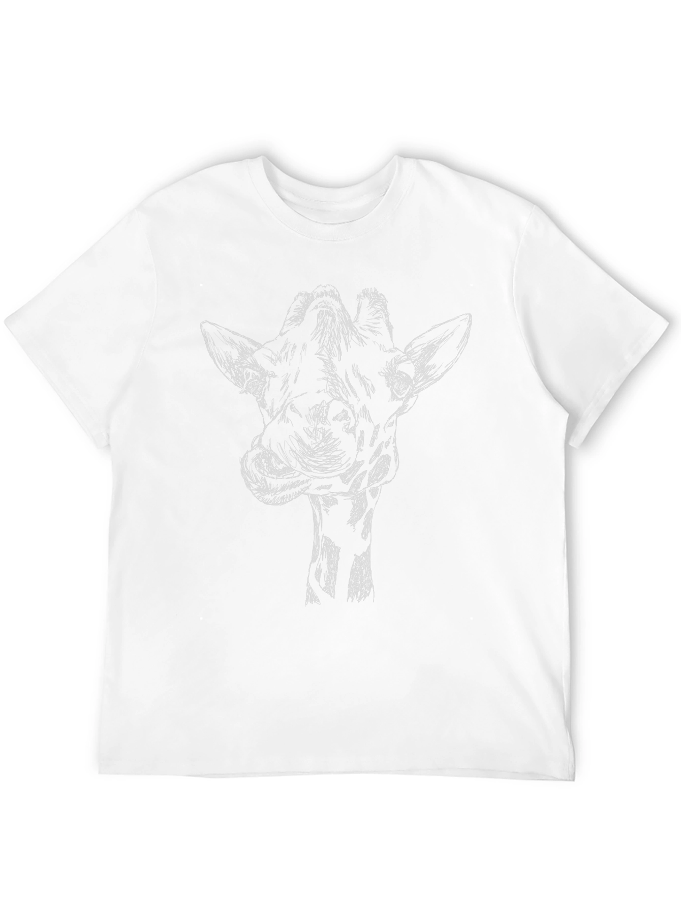 Giraffe Sketch Graphic Tee - Mens Black T-Shirt