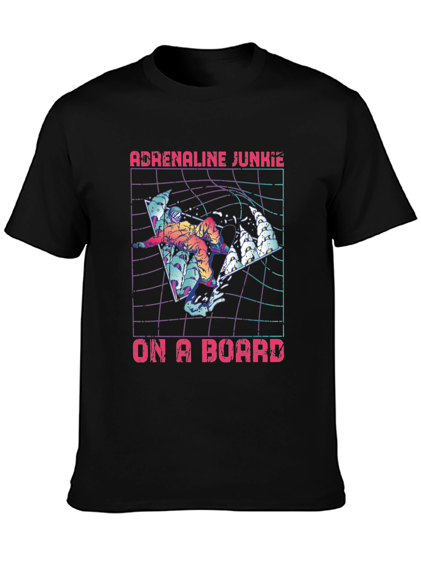 Adrenaline Junkie On A Board Graphic Tee