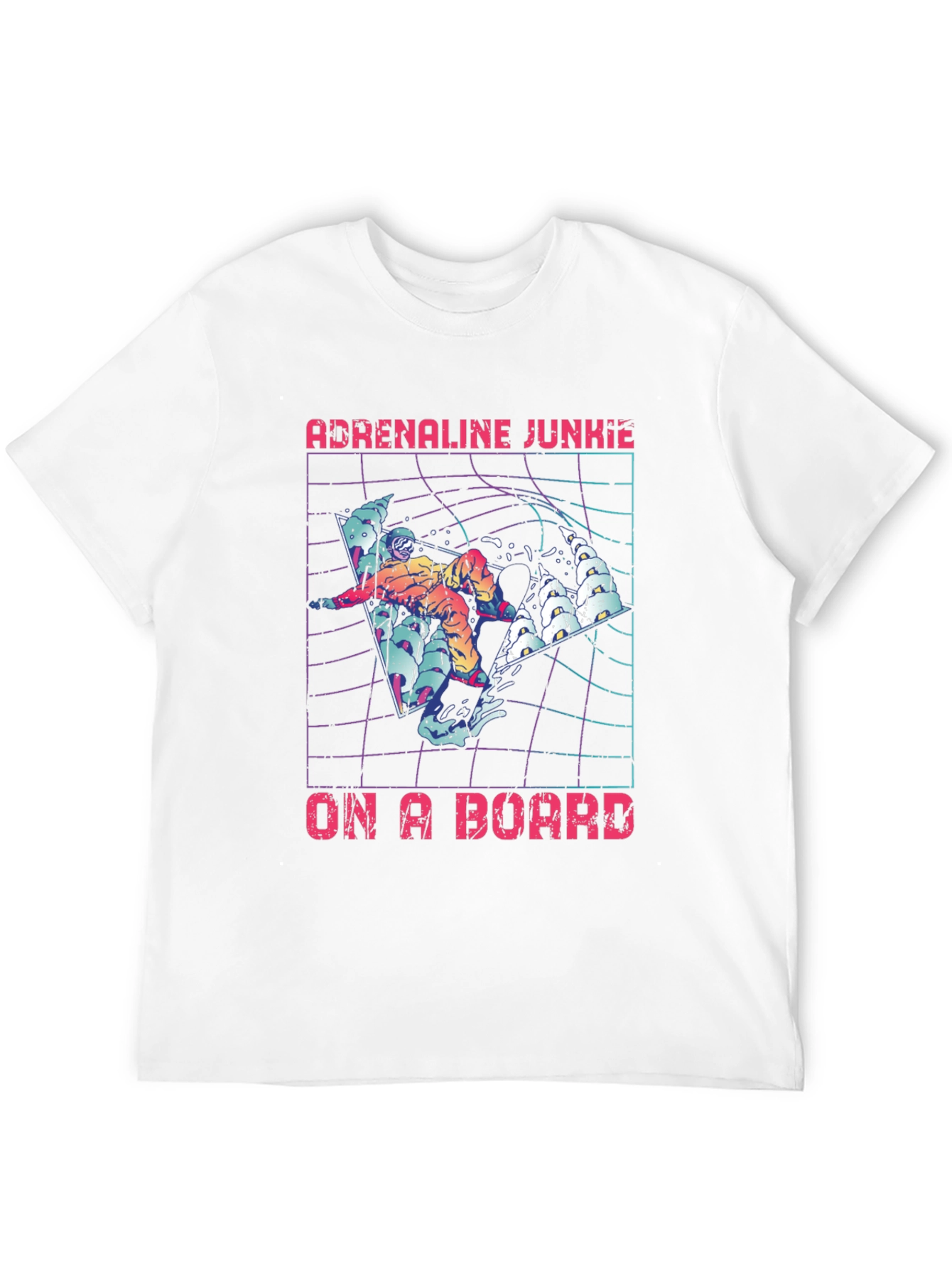 Adrenaline Junkie On A Board Graphic Tee