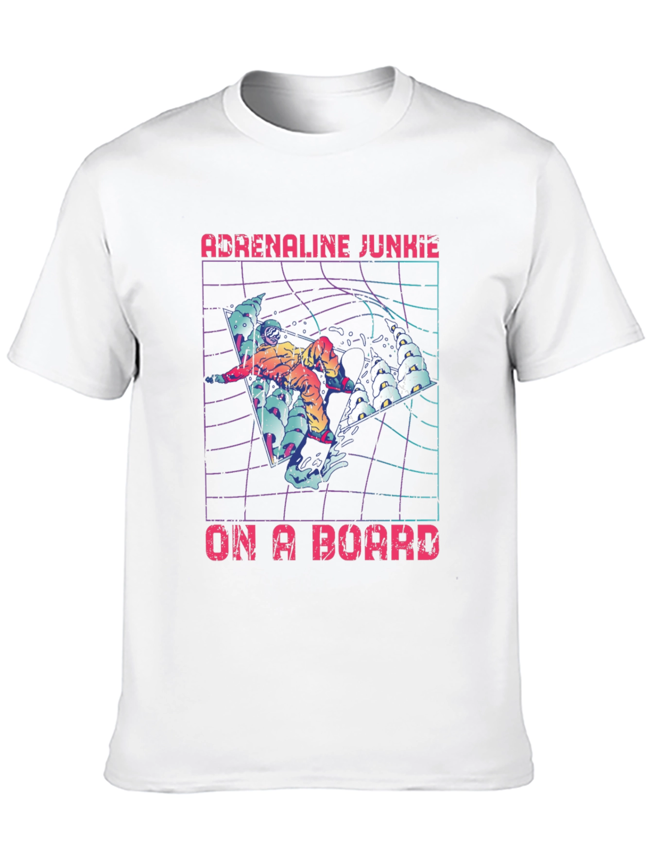 Adrenaline Junkie On A Board Graphic Tee