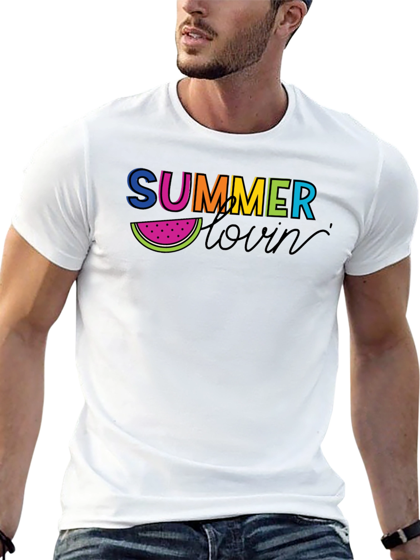 Summer Lovin Graphic Tee - Mens Black T-Shirt