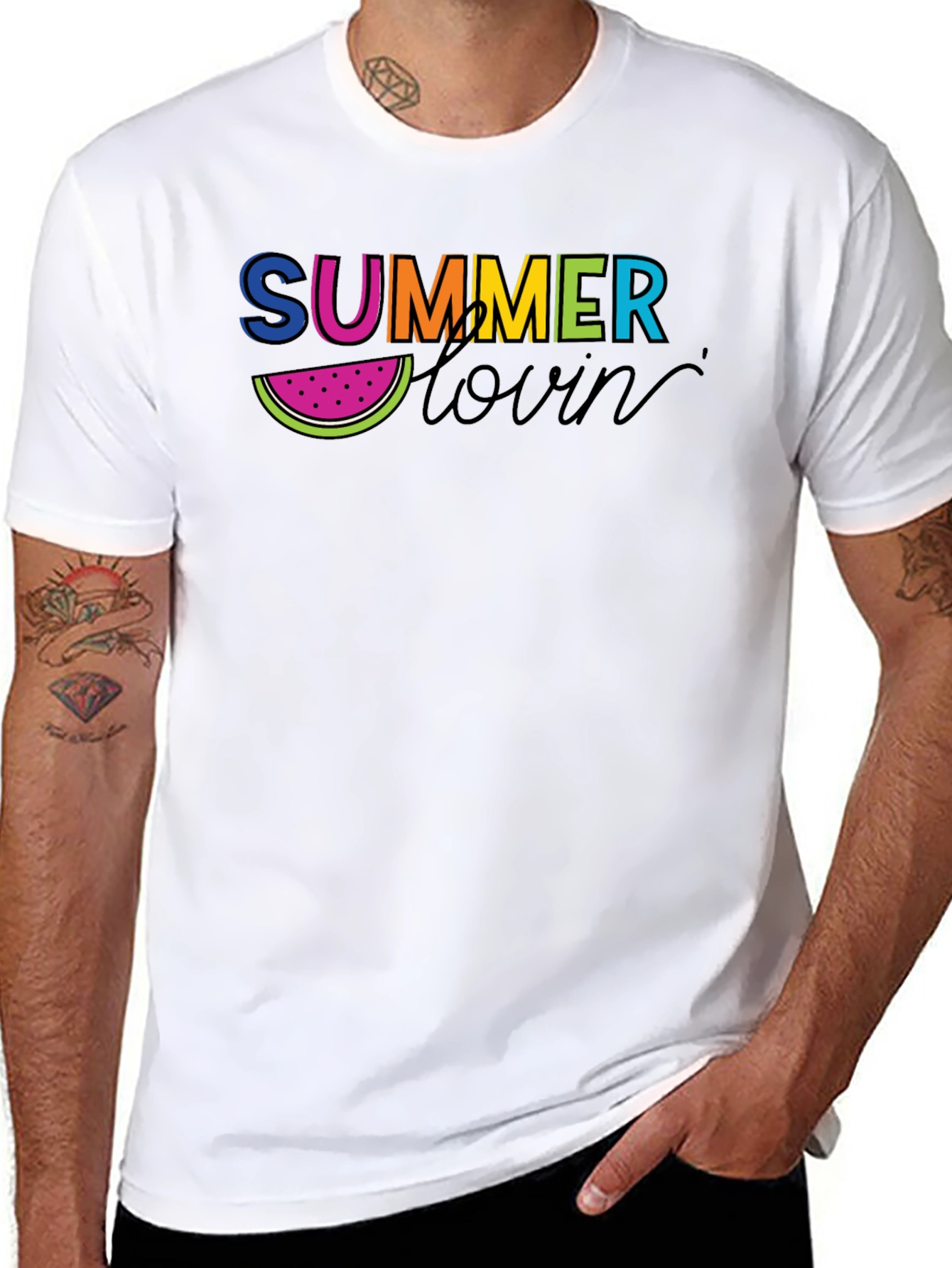 Summer Lovin Graphic Tee - Mens Black T-Shirt