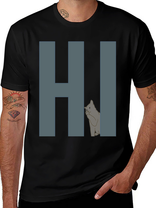 Hi Cat Graphic T-Shirt - Unisex