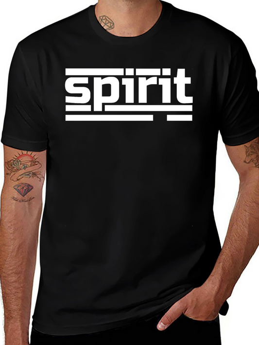 Spirit Graphic Tee - Black Crew Neck T-Shirt