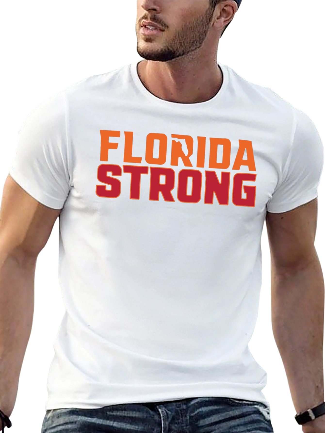 Florida Strong Graphic Tee - Black Cotton