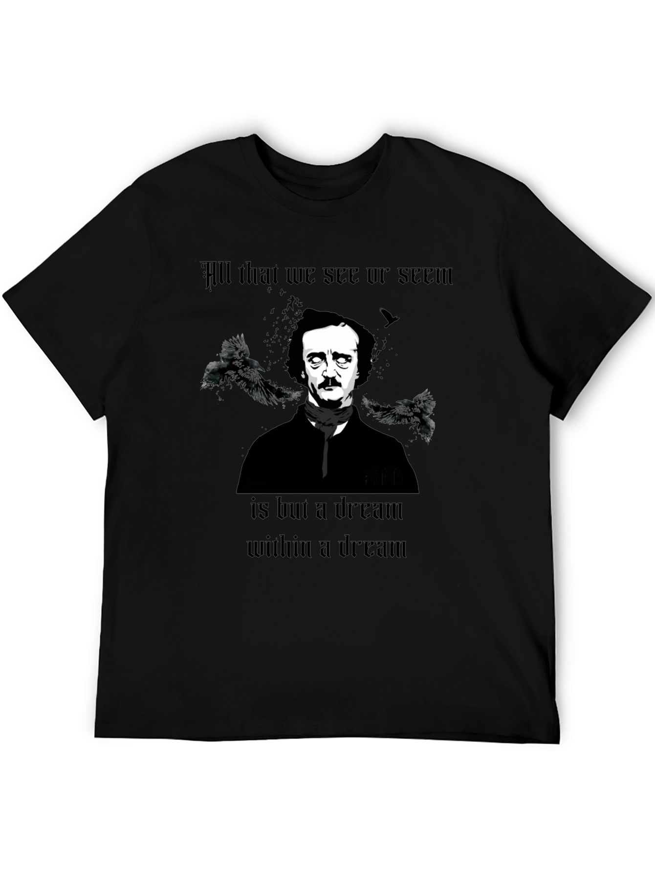 Edgar Allan Poe Dream T-Shirt - Raven Poet Tee