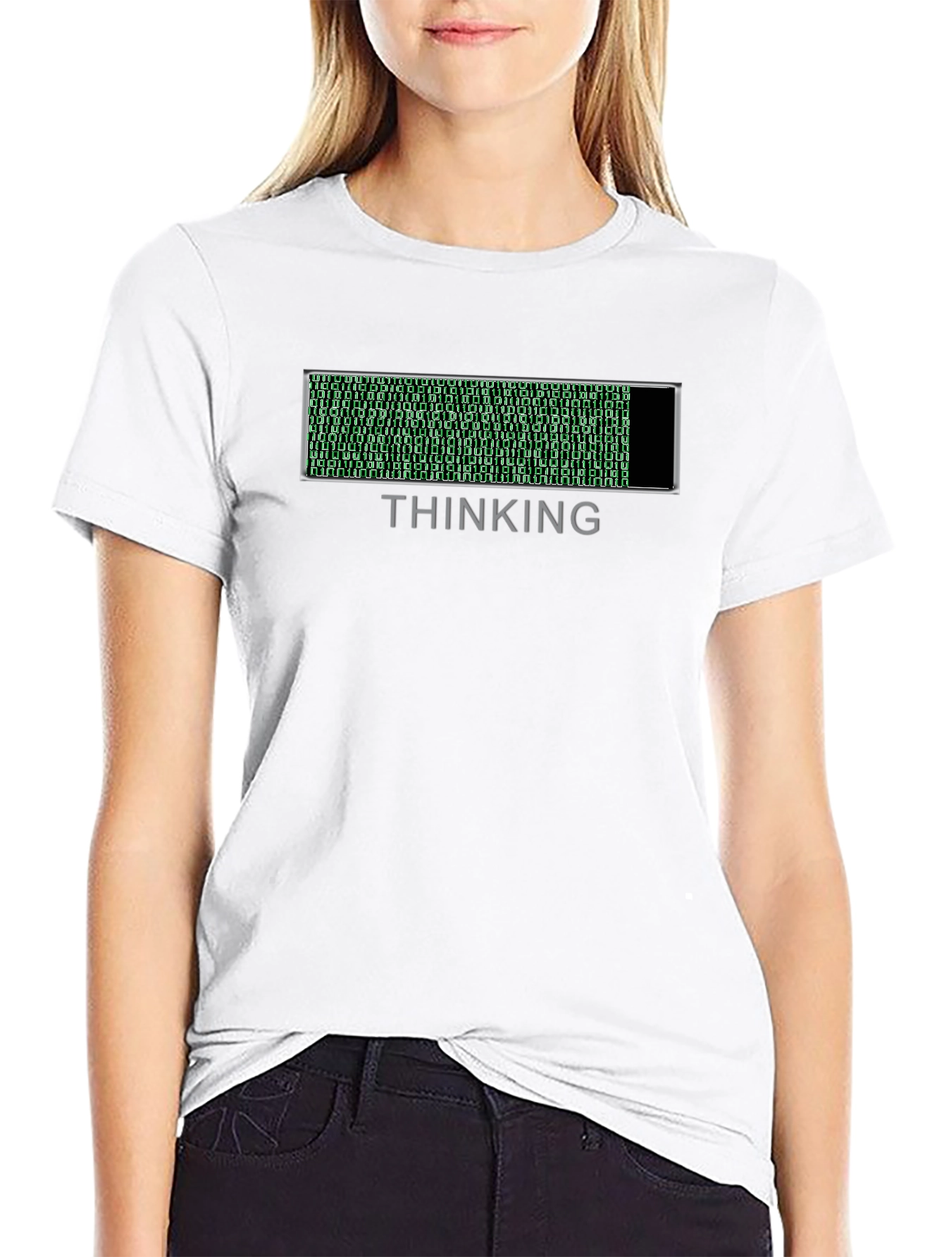 Thinking Mode T-Shirt - Binary Code Loading Bar