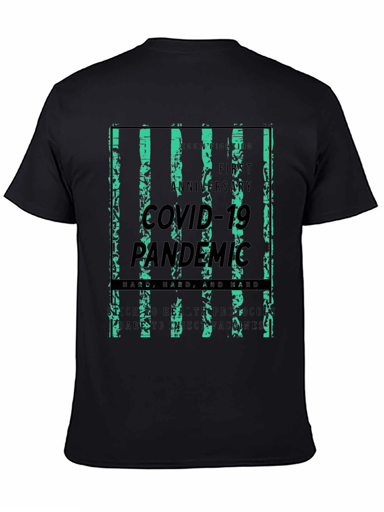 COVID-19 Pandemic Anniversary Black T-Shirt