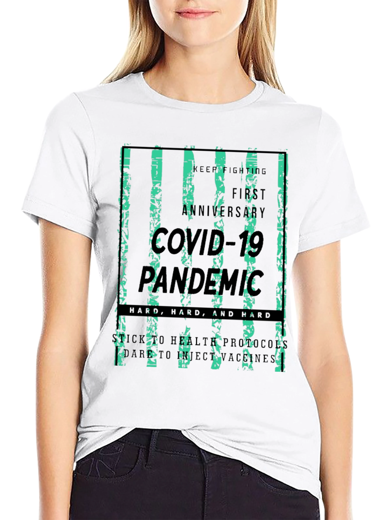 COVID-19 Pandemic Anniversary Black T-Shirt