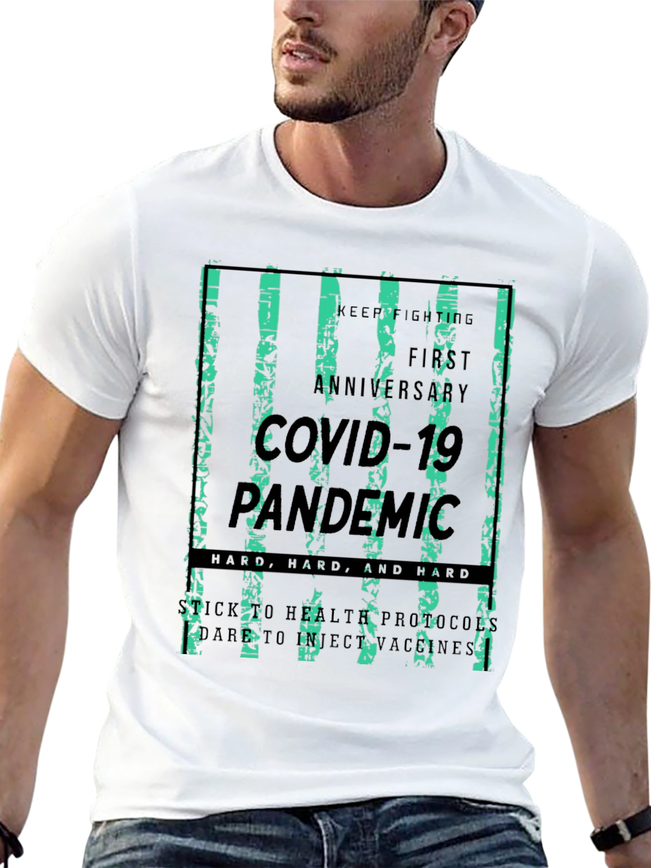 COVID-19 Pandemic Anniversary Black T-Shirt