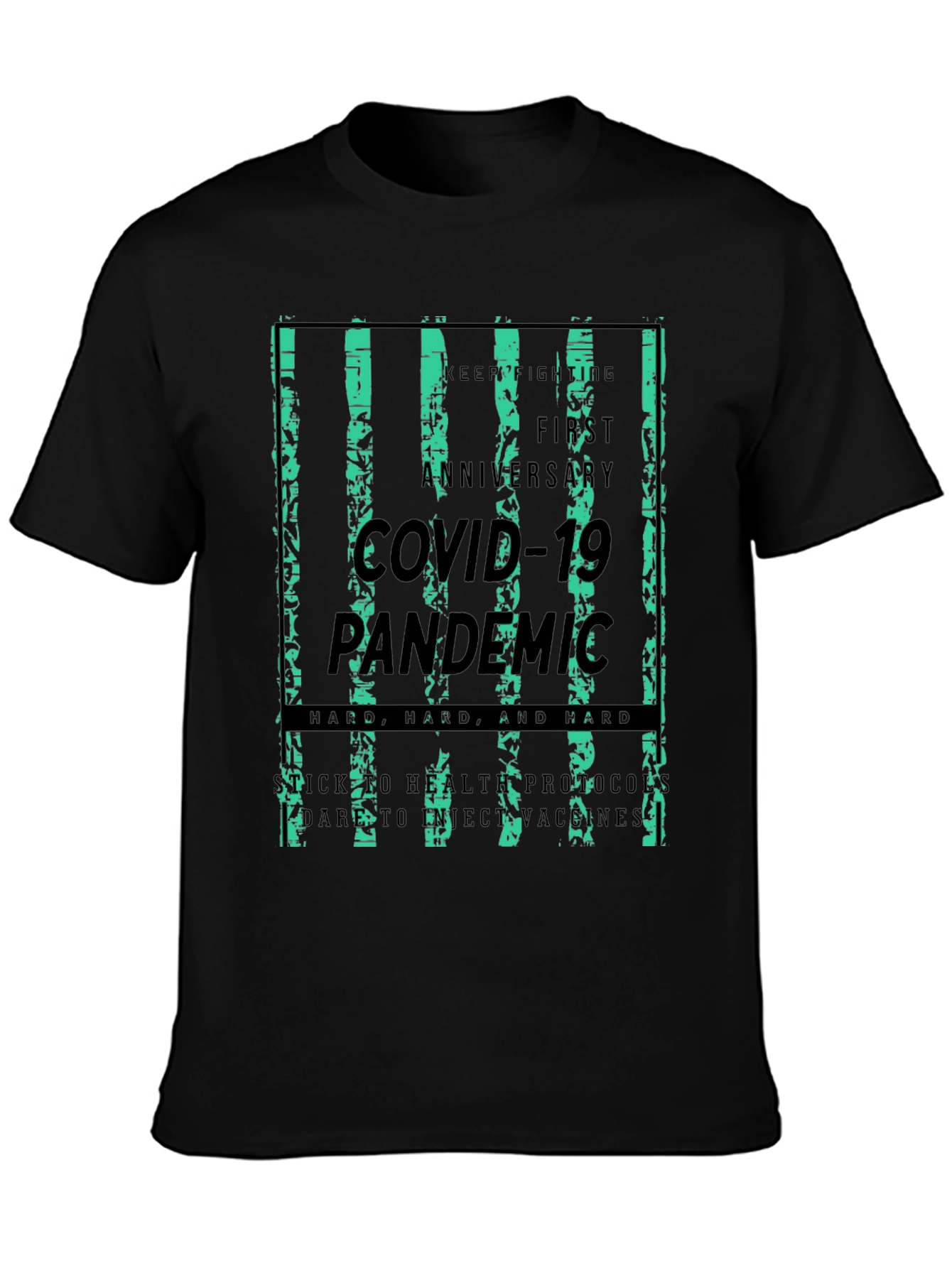 COVID-19 Pandemic Anniversary Black T-Shirt