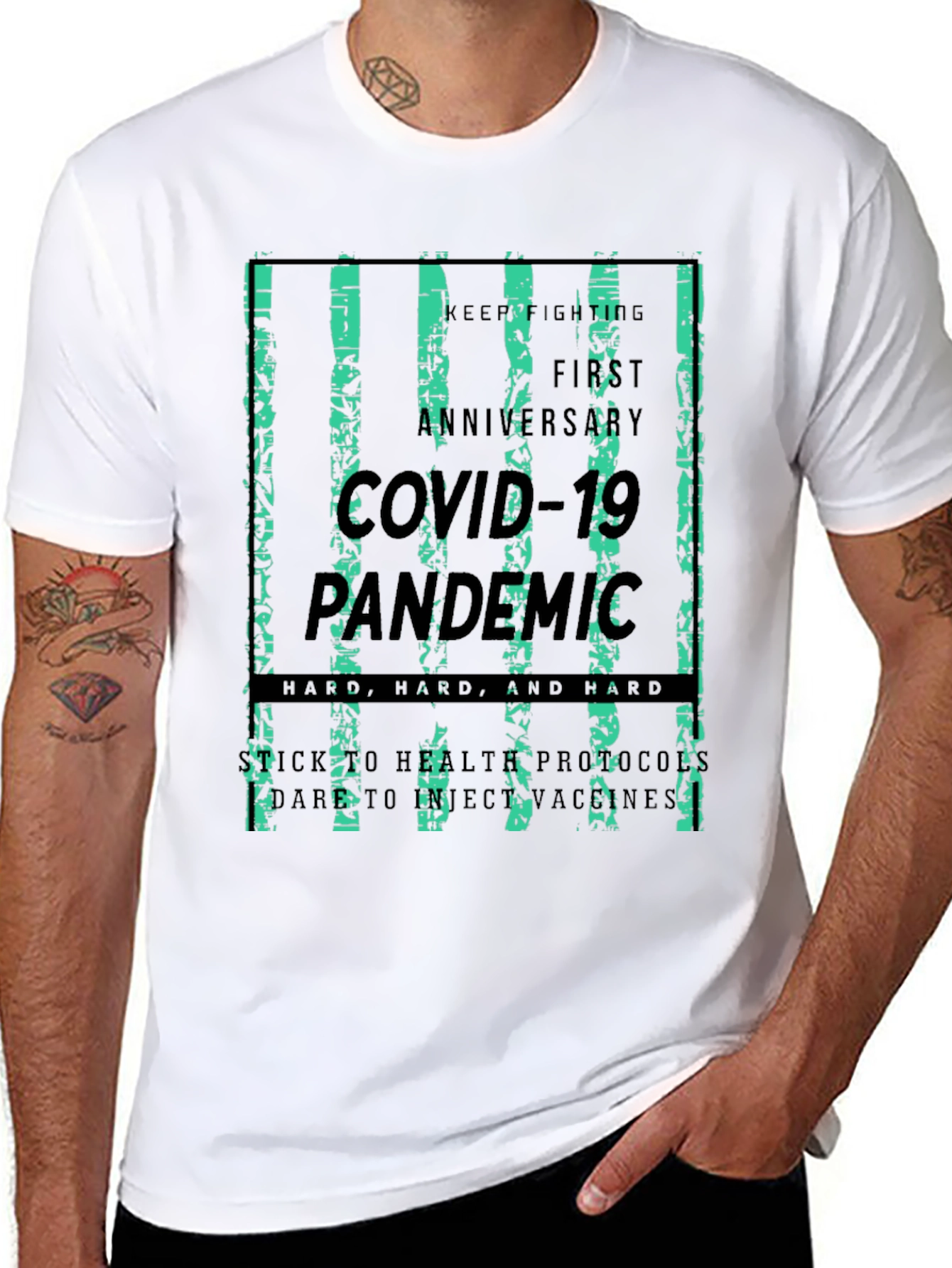 COVID-19 Pandemic Anniversary Black T-Shirt