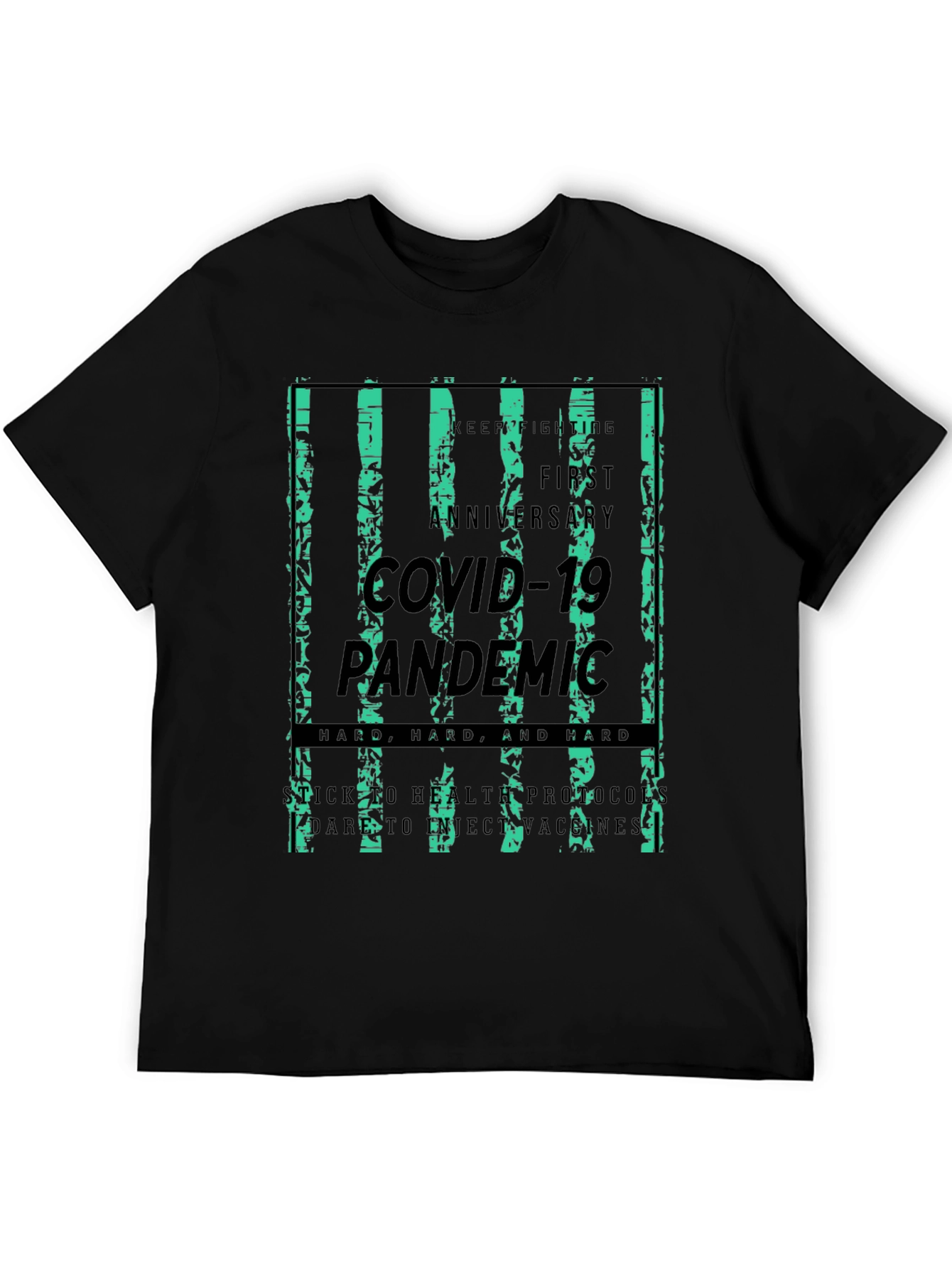 COVID-19 Pandemic Anniversary Black T-Shirt